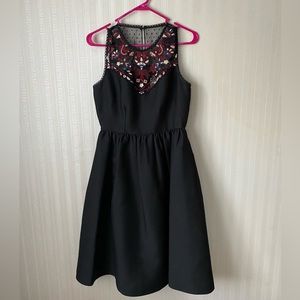 Kate Spade Dress Black with Floral Accents